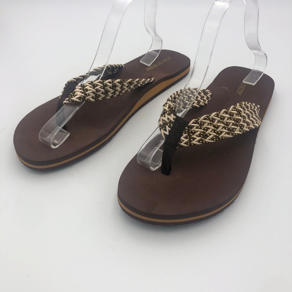 Joe Boxer Flip Flop Sandals With Weaved Strap, Women's 11/12, EUR 42